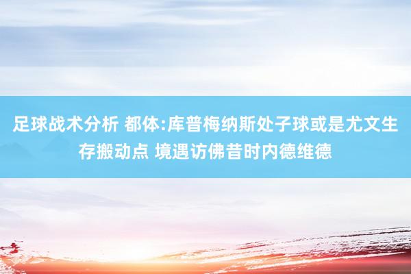 足球战术分析 都体:库普梅纳斯处子球或是尤文生存搬动点 境遇访佛昔时内德维德