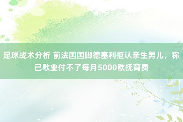 足球战术分析 前法国国脚德塞利拒认亲生男儿，称已歇业付不了每月5000欧抚育费