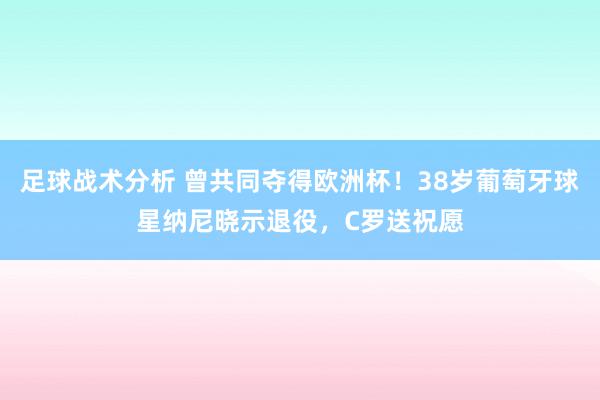 足球战术分析 曾共同夺得欧洲杯！38岁葡萄牙球星纳尼晓示退役，C罗送祝愿