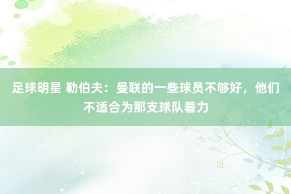 足球明星 勒伯夫：曼联的一些球员不够好，他们不适合为那支球队着力