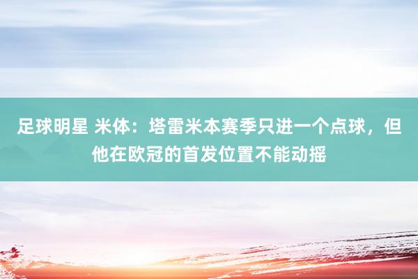 足球明星 米体：塔雷米本赛季只进一个点球，但他在欧冠的首发位置不能动摇